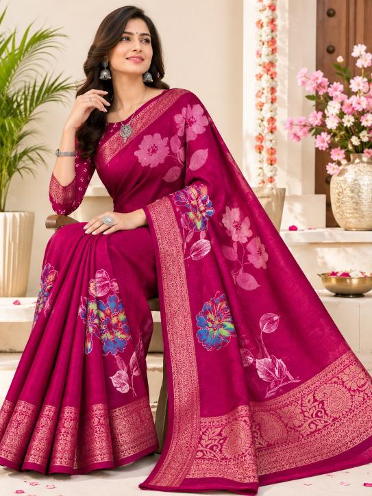 Vastrangan floral prints best wholesale saree dealers in surat